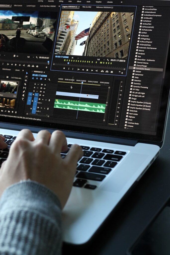 person using Notebook turned on